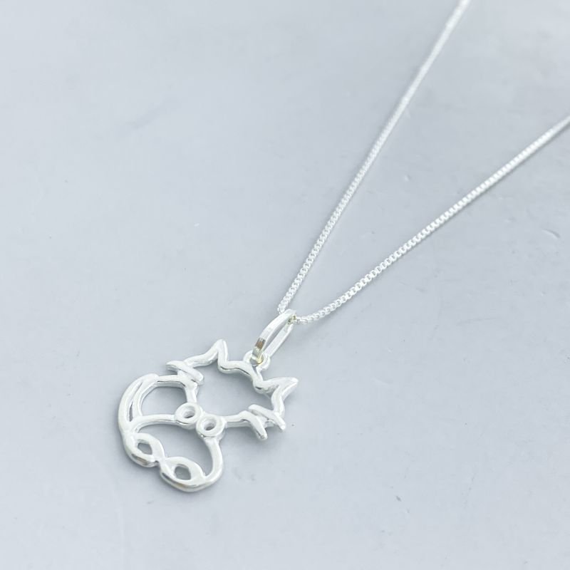 Colar Prata925 Liso Gato Vazado