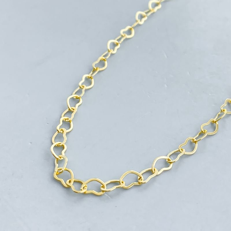 Colar Semijoia Choker Elos Coracoes Menores com Extensor