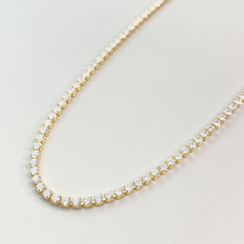 Colar Semijoia Choker Riviera Extensor Elos Ovais