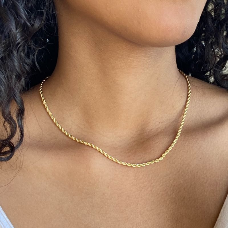 Colar Semijoia Cordão Baiano Fino