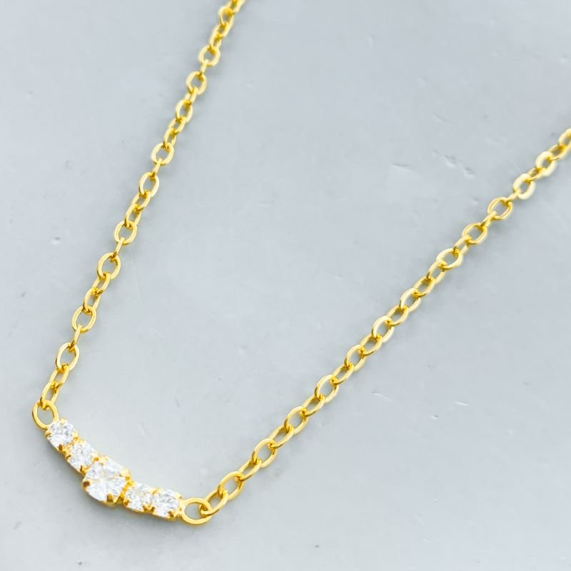 Colar Semijoia Pedras 5 Zirconias