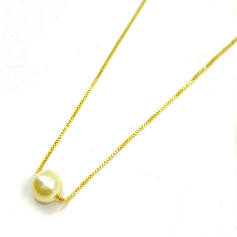 Colar Semijoia Pérola Menor