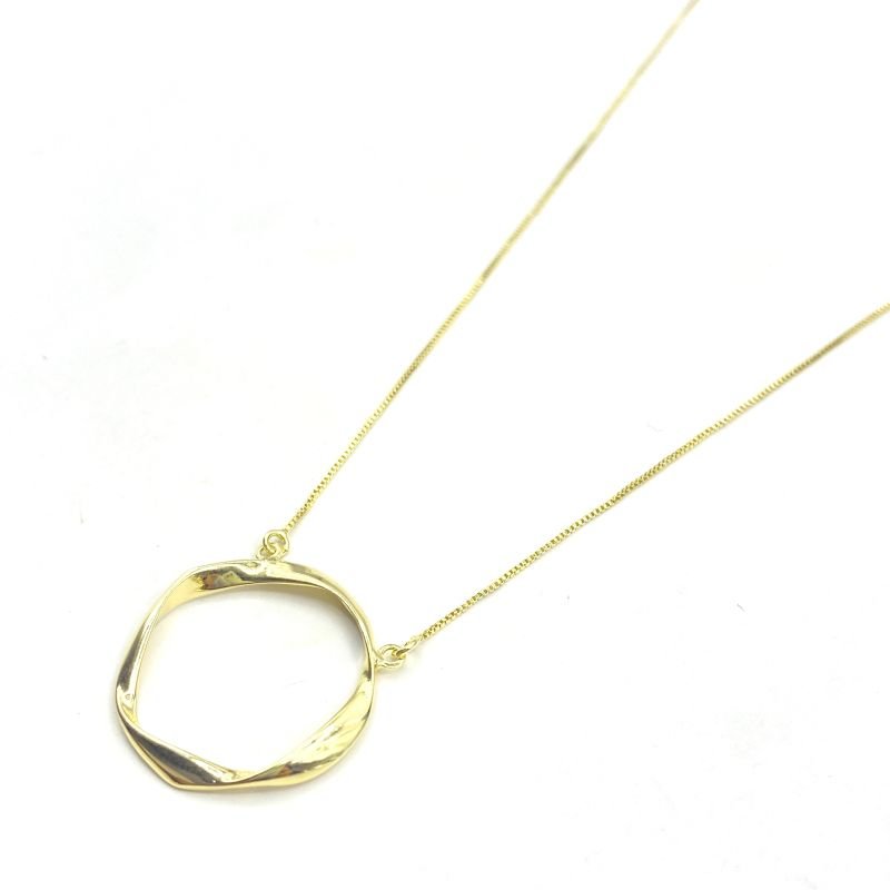 Colar Semijoia Redondo Vazado Torcido