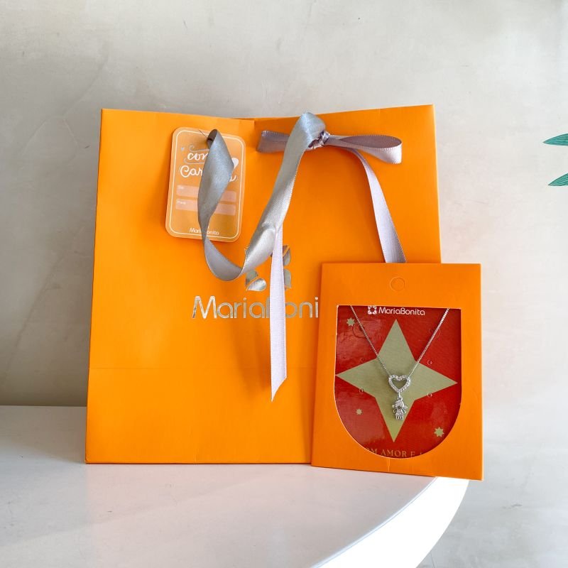 Combo Cartela Colar Banho Diamante Cravejado Menina