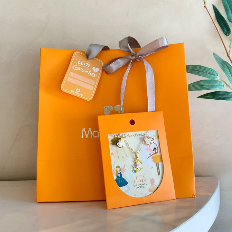 Combo Cartela Conjunto Banho Diamante Unicórnio Resinado