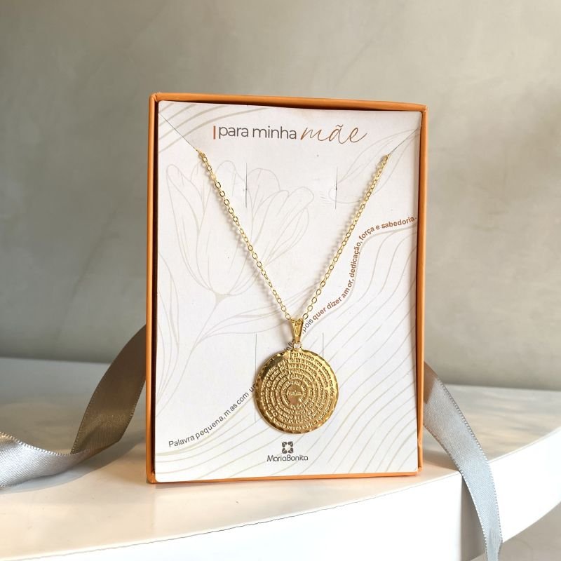 Combo Colar Bijuteria Medalha Pai Nosso