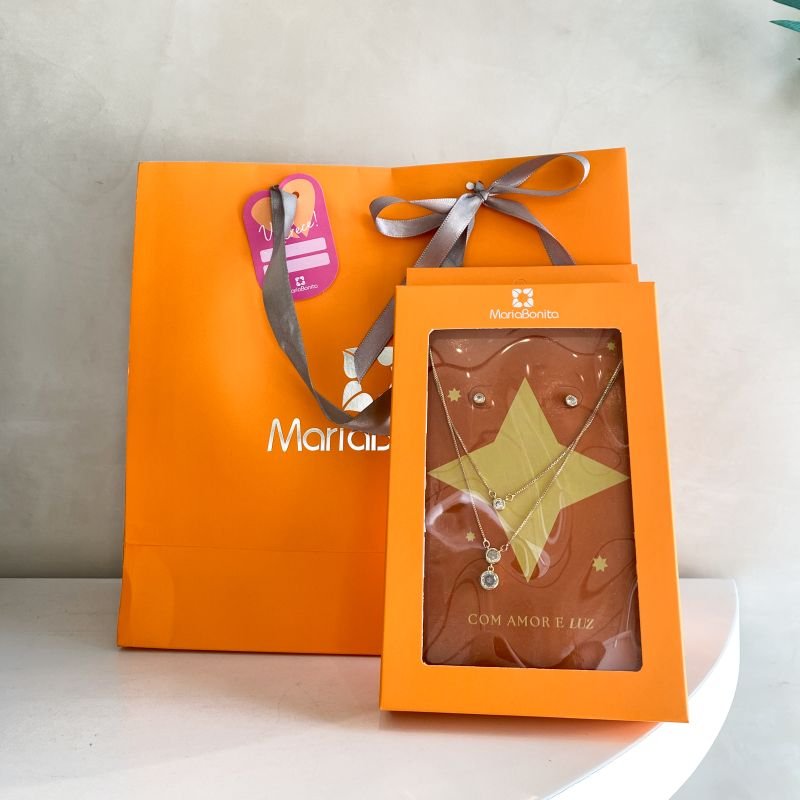 Combo Conjunto Banho Diamante Delicado Duplo Ponto de Luz Borda Lisa