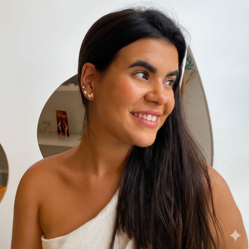 Combo de Cartela Brinco Semijoia Kit com 3 Borboletas Cravejada Lisa e Ponto de Luz