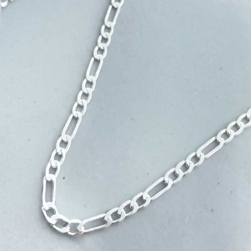 Corrente Prata925 Elos Figaros Achatados