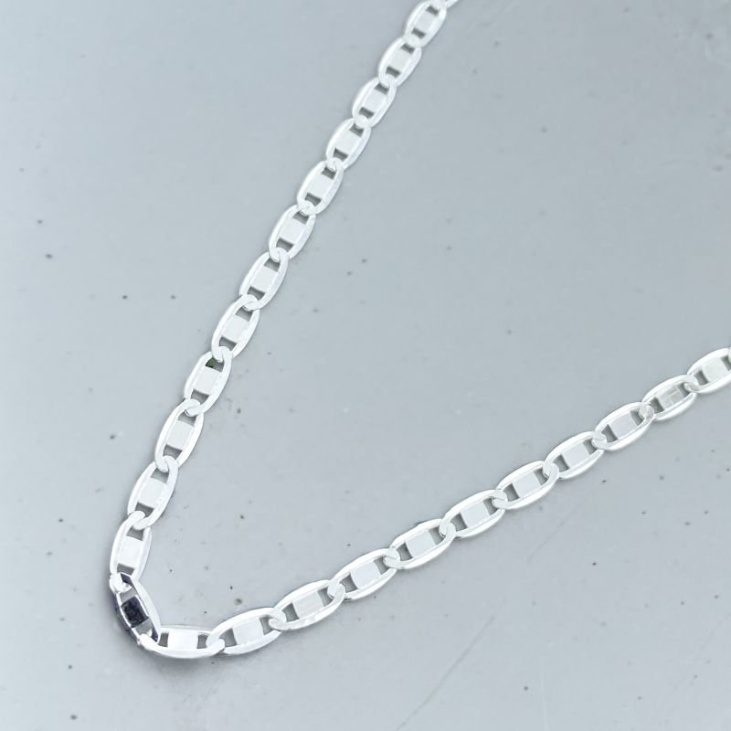 Corrente Prata925 Elos Piastrine Médios