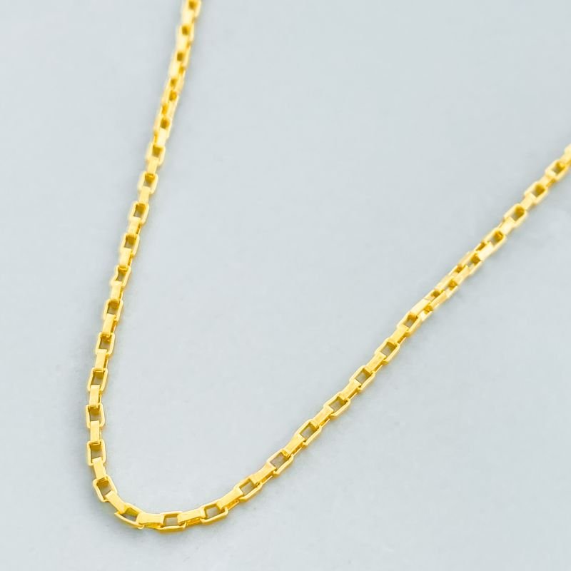 Corrente Semijoia Elos Cartier Caixote Pequenos Fecho Mosquetão