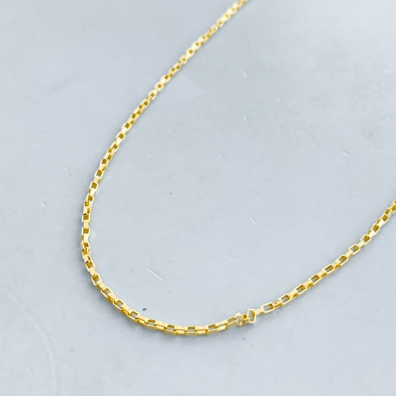 Corrente Semijoia Elos Clássicos Caixote Pequeno Fecho Mosquetão