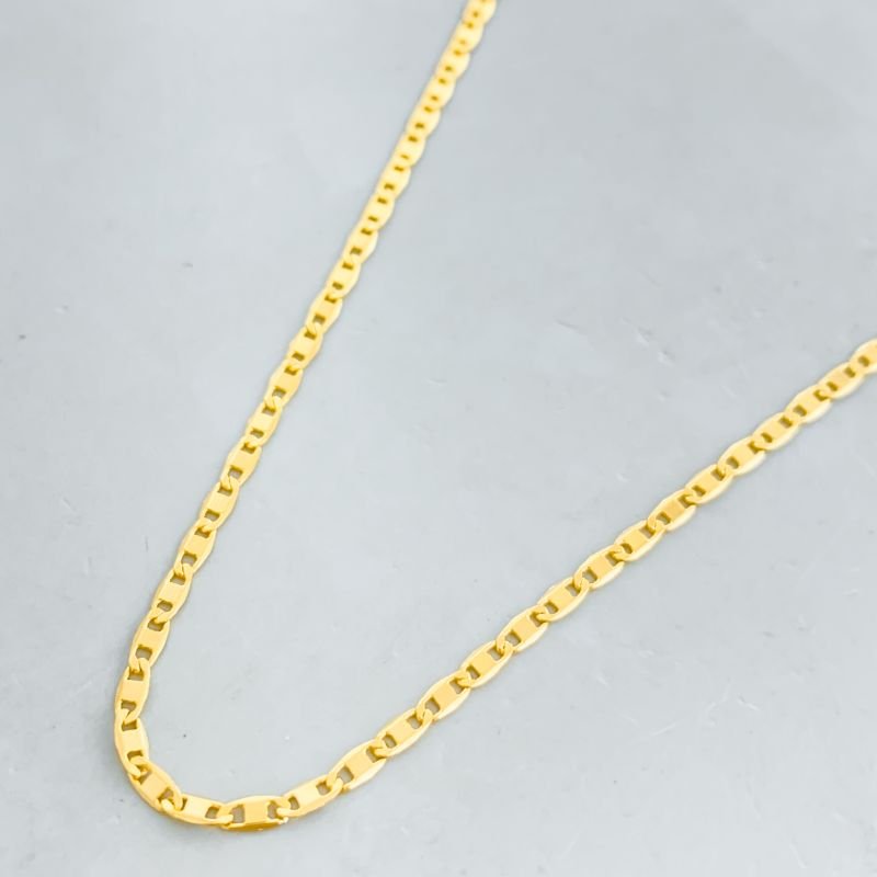 Corrente Semijoia Elos Piastrine Pequenos Fecho Mosquetão