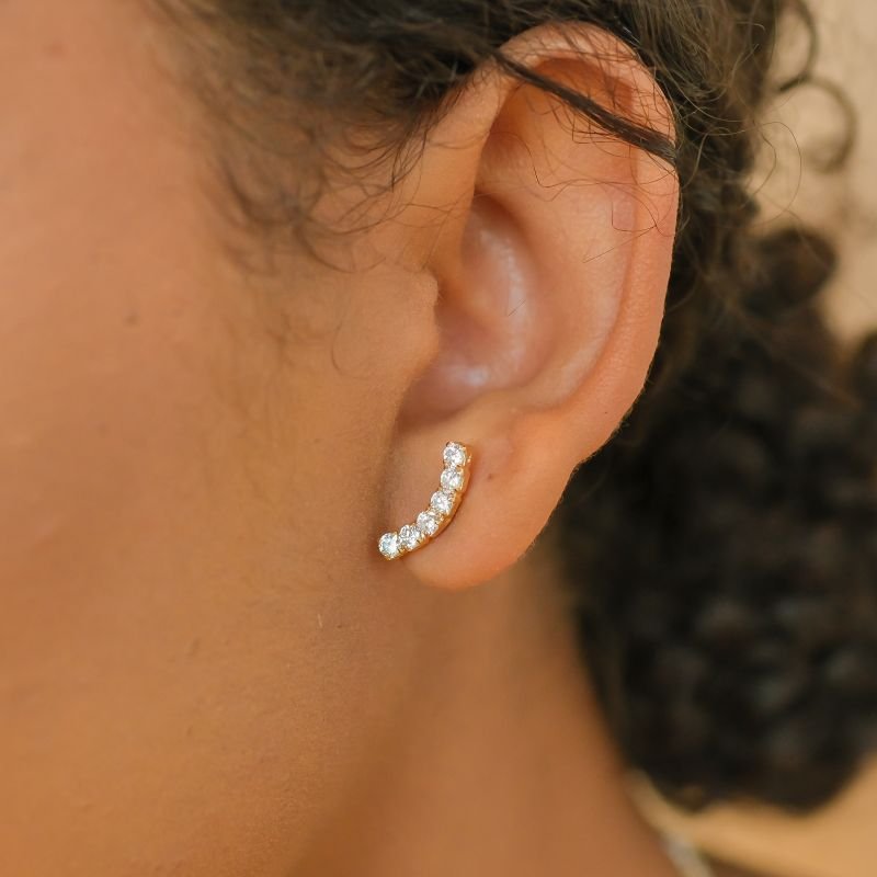 Ear cuff semijoia 5 pedras