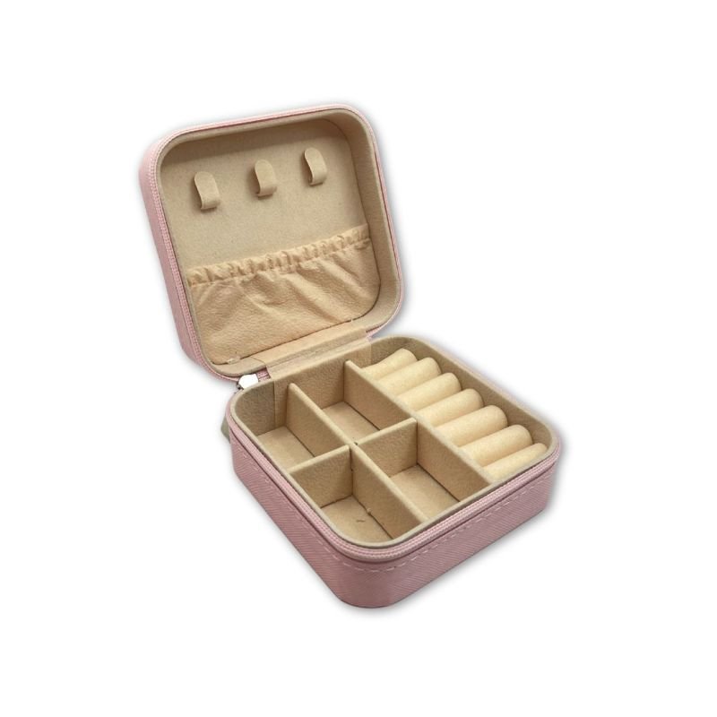 Kit Presente Conjunto Folheado Coração Grande com4 Garras Porta Jóias