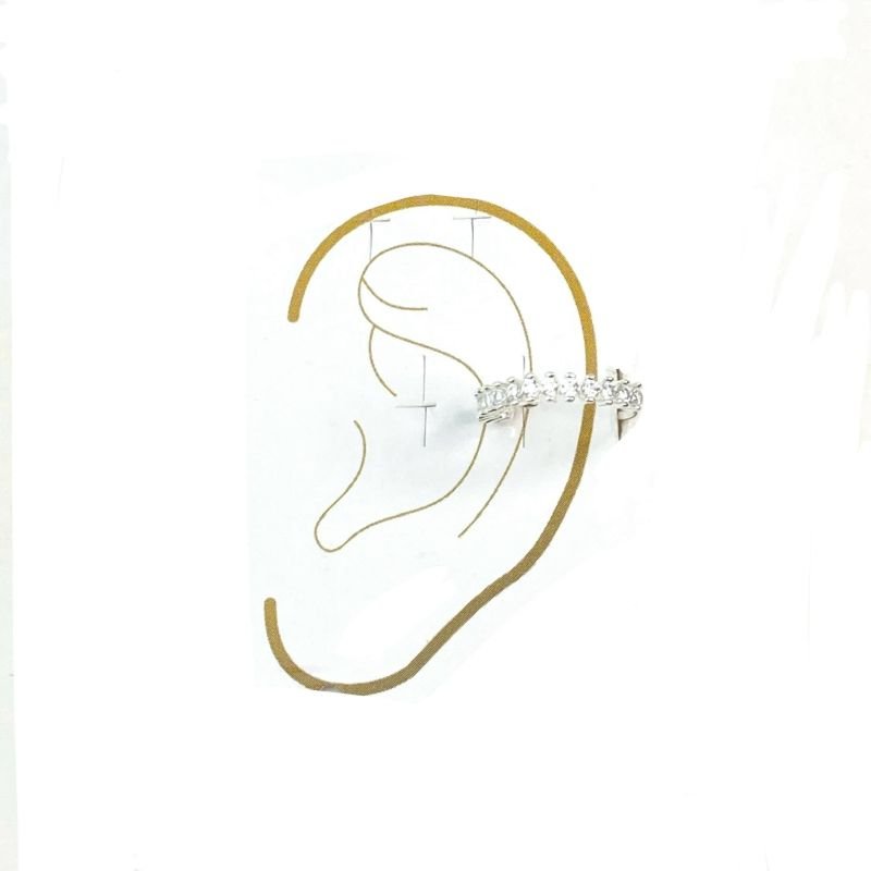 Piercing Fake Prata925 Aro com 15 Pedrinhas