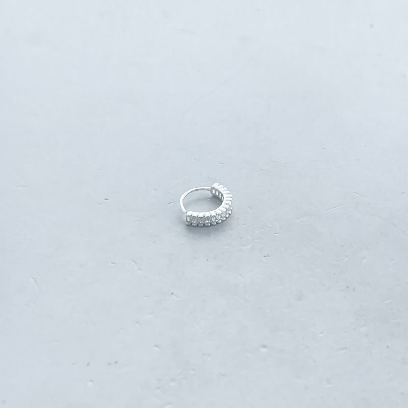 Piercing Prata925 Cravejado Mini Pedras Baguetes