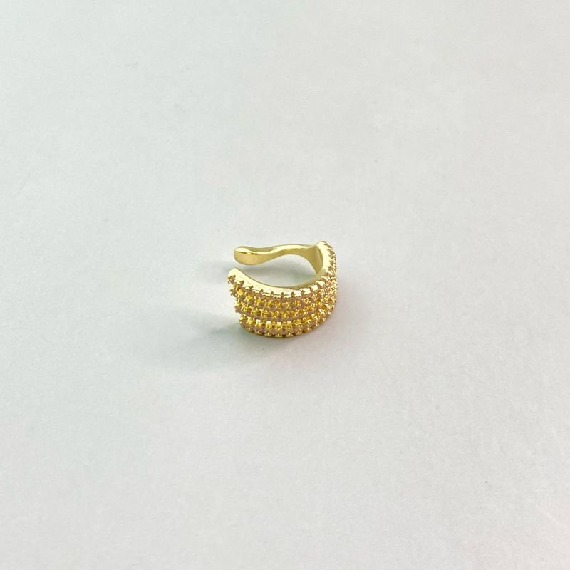 Piercing Semijoia com 4 Aros Cravejado Zircônia