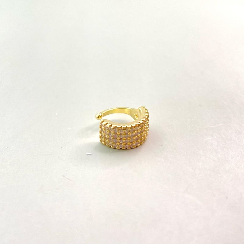 Piercing Semijoia Fake Aro Cravejado