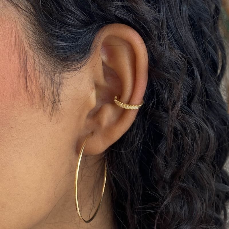 Piercing Semijoia Fake Cravejado com 1 Fileira