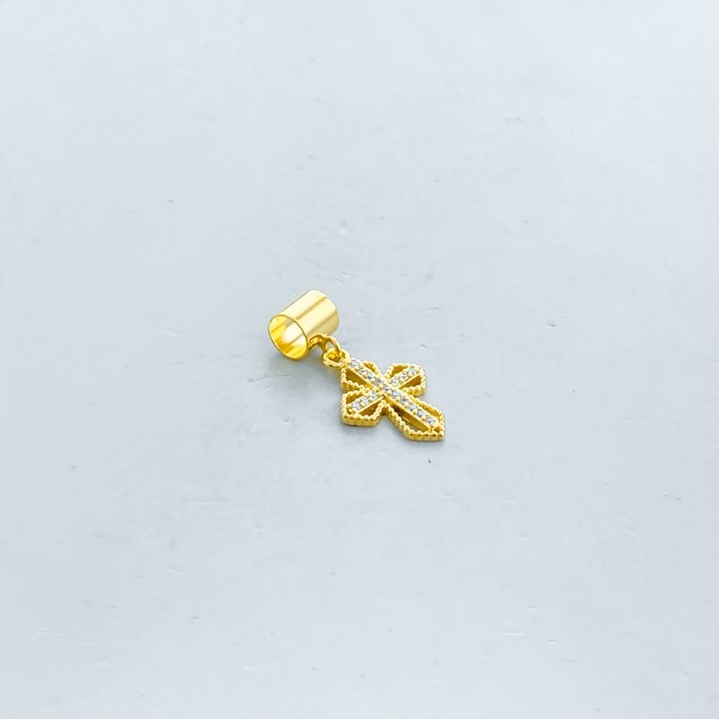 Pingente Semijoia Cravejado Cruz