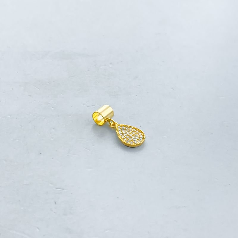 Pingente Semijoia Cravejado Gota