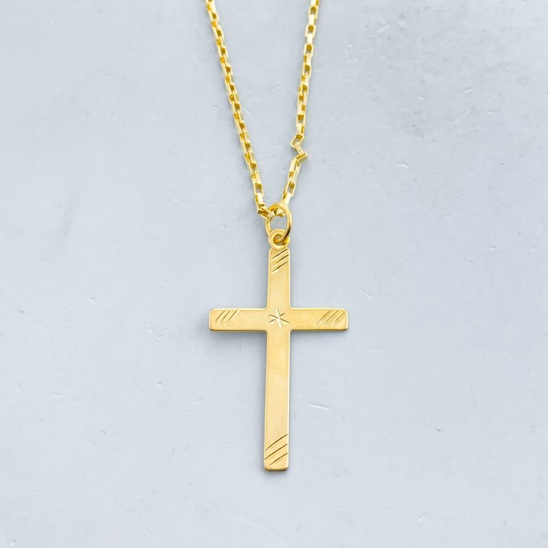 Pingente Semijoia Cruz Grande Lisa