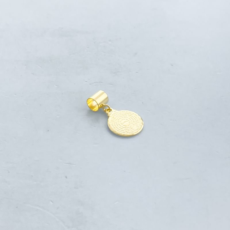 Pingente Semijoia Liso Medalha Oração Pai Nosso