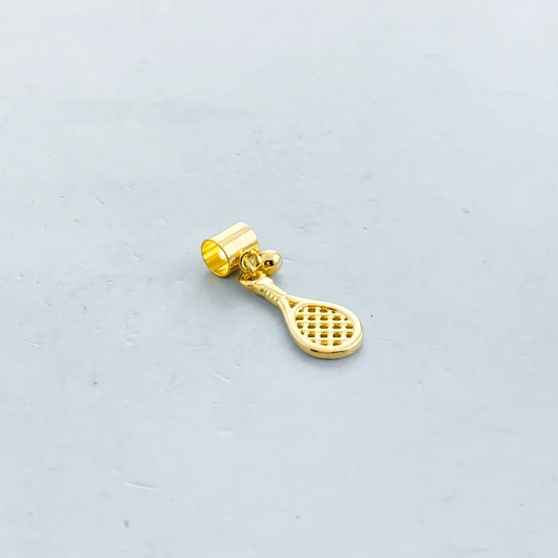 Pingente Semijoia Liso Raquete Beach Tennis