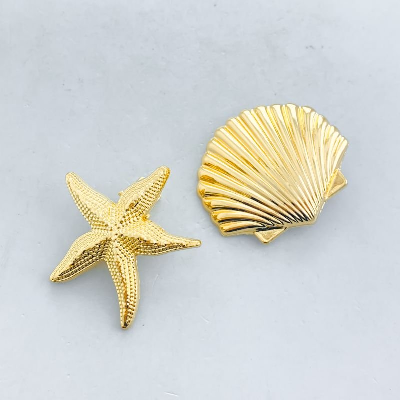 Presilha Acessório Kit 2 Concha e Estrela do Mar