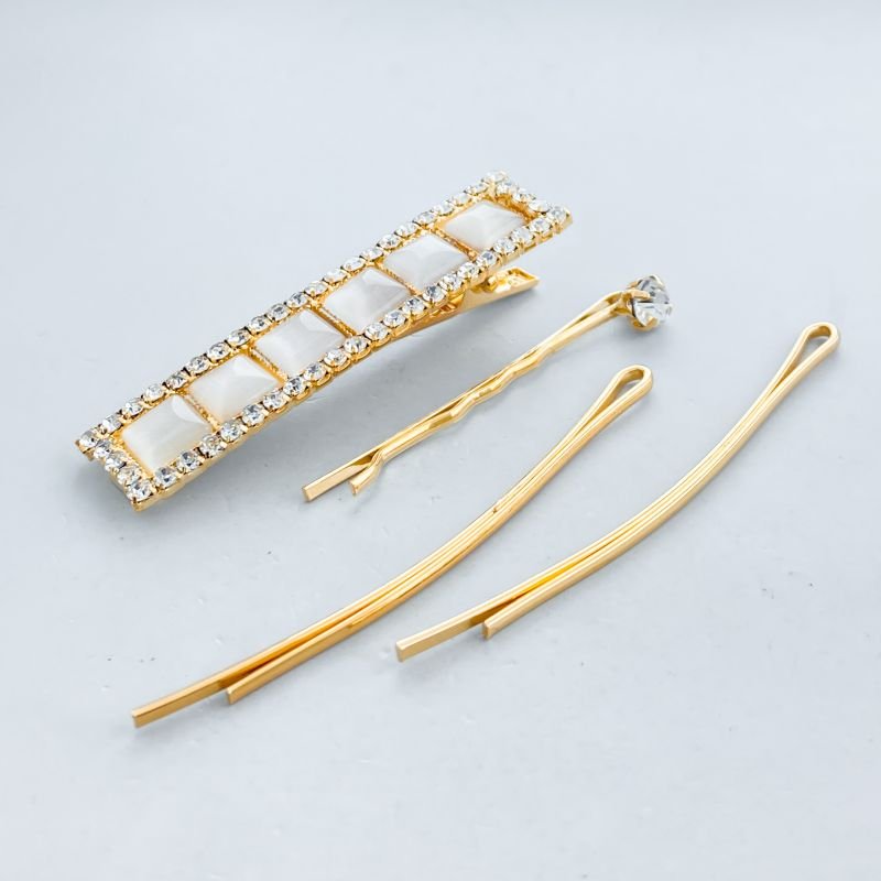 Presilha Acessório Kit com 4 Liso Madre Pérola e Strass