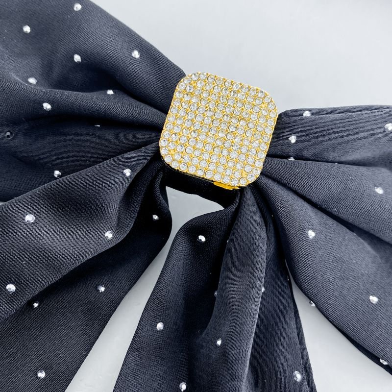 Presilha Acessório Laço Detalhe Quadrado com Strass