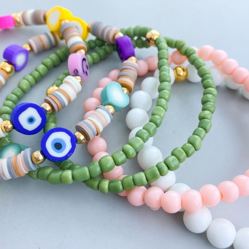 Pulseira Artesanal Kit com 6 Miçangas Diversos