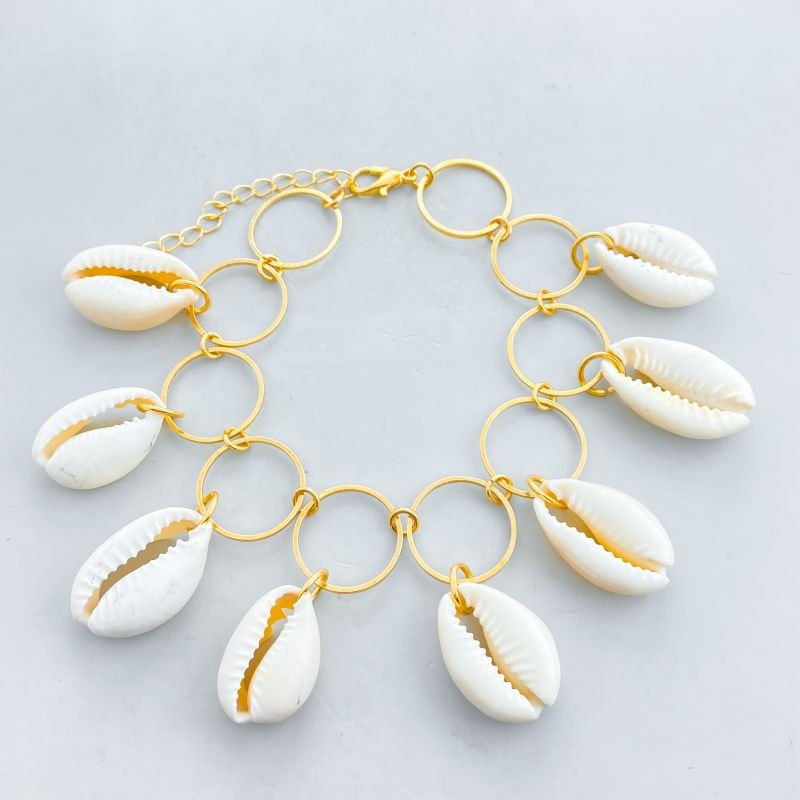 Pulseira Banho Diamante Elos Búzios