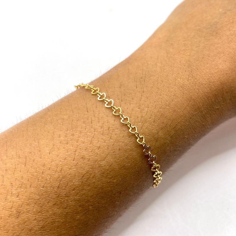 Pulseira Folheada Elos Setas Vazadas
