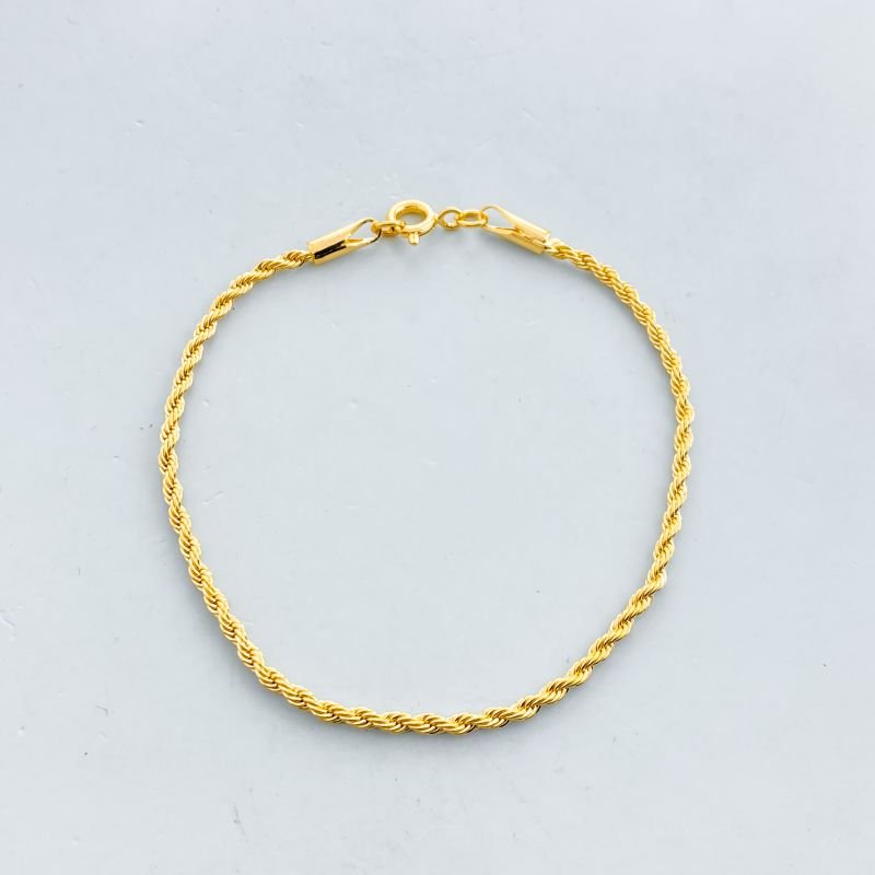 Pulseira Folheado Cordão Baiano Fino