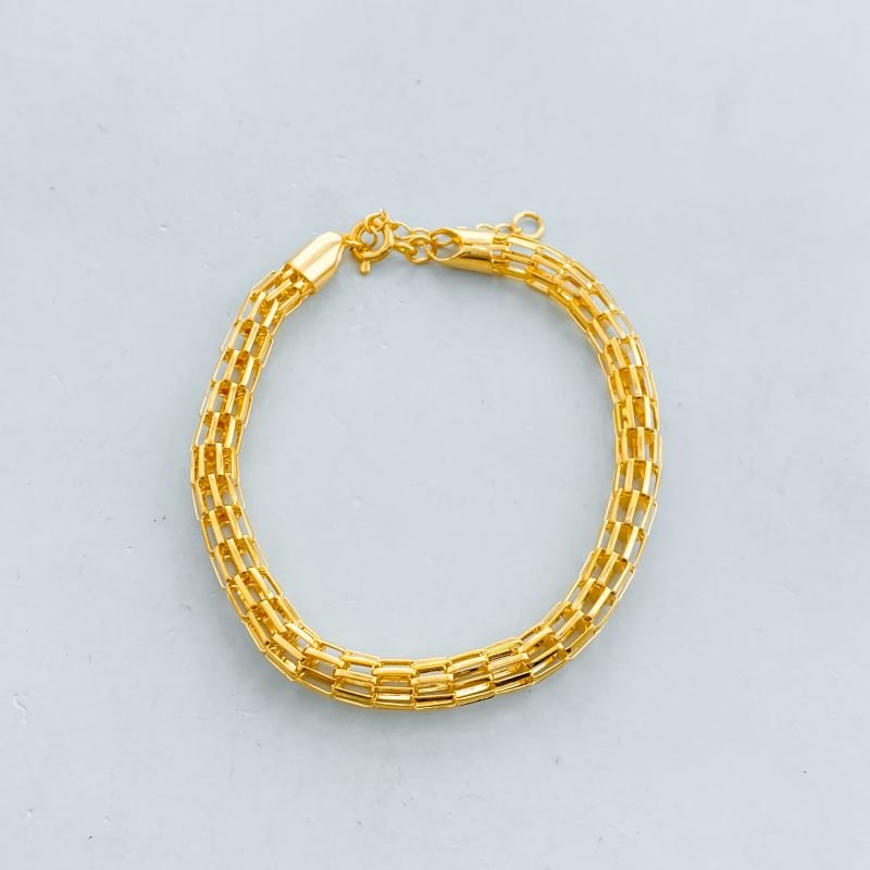 Pulseira Folheado Malha Tipo Caixote