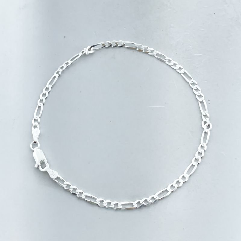 Pulseira Prata925 Elos Figaro Alongado