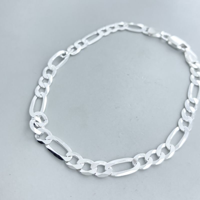 Pulseira Prata925 Elos Fígaro Fecho Italiano