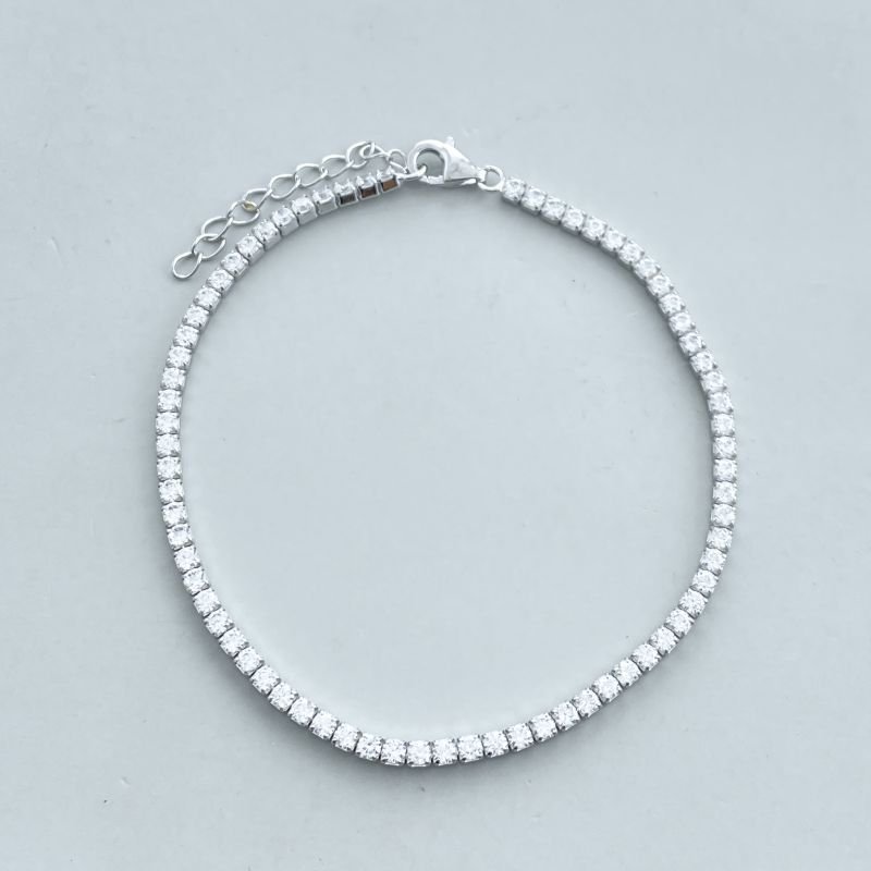 Pulseira Prata925 Riviera Fina com Extensor