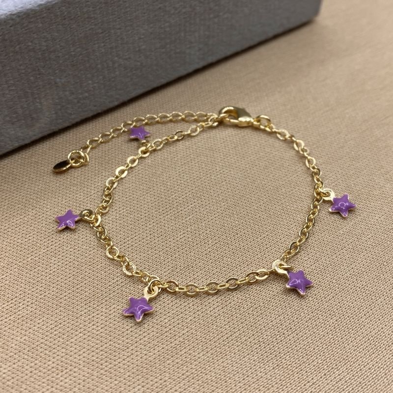 Pulseira Semijoia com 5 Estrelas Resinadas