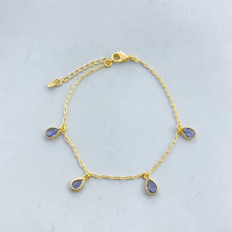 Pulseira Semijoia Delicada com 4 Gotas