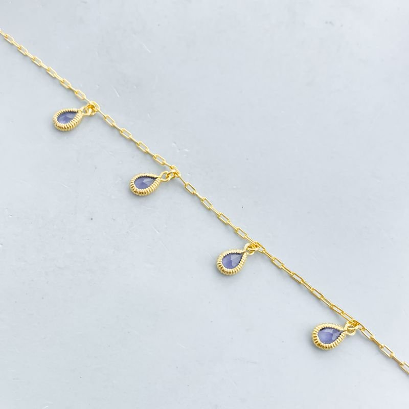 Pulseira Semijoia Delicada com 4 Gotas