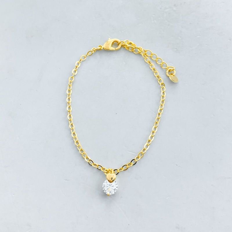 Pulseira Semijoia Delicada Pedra com Base