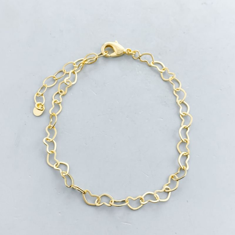 Pulseira Semijoia Elos Coracões Médio