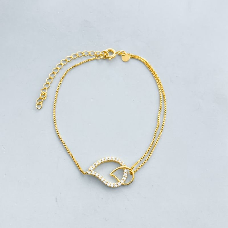Pulseira Semijoia Gota Menor Lisa Maior Cravejada Delicada