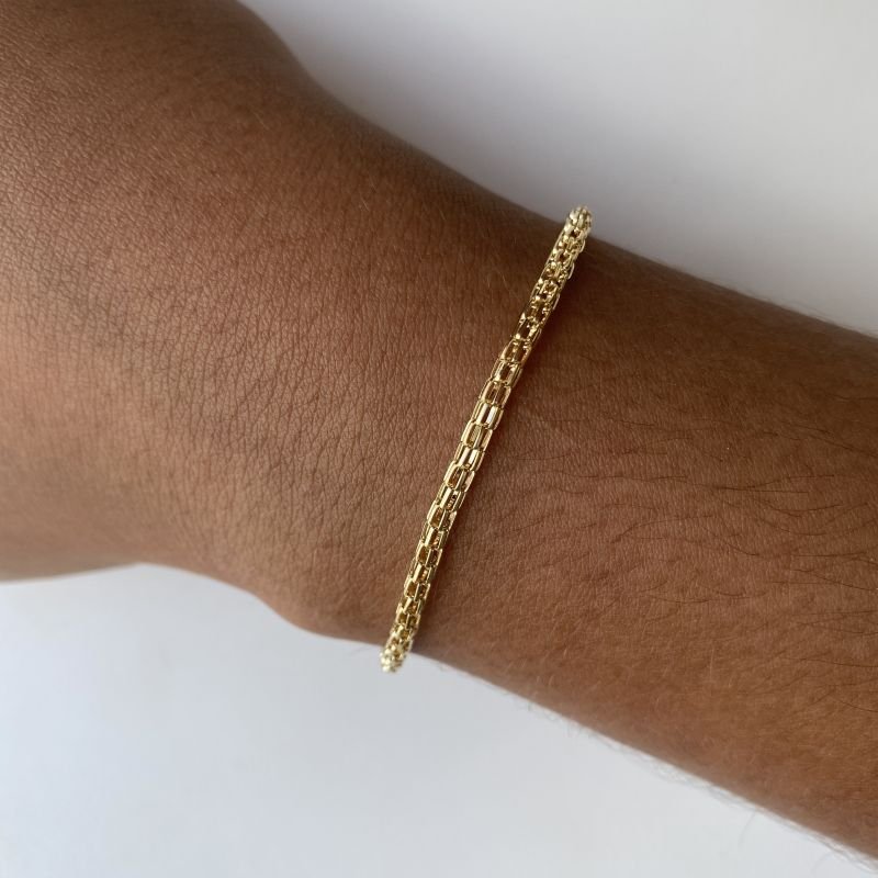 Pulseira semijoia rabo de rato