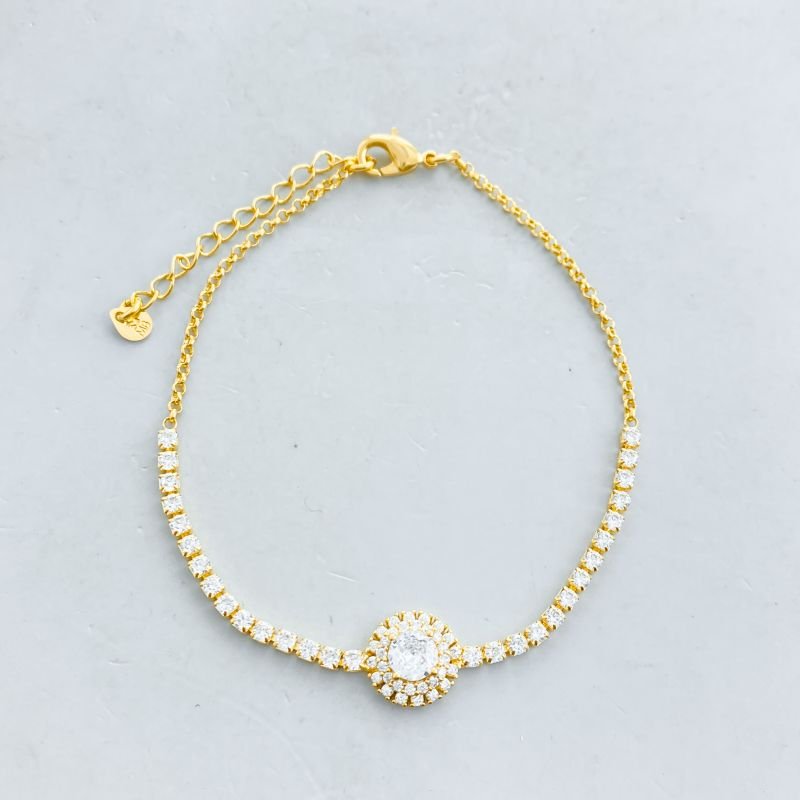 Pulseira Semijoia Riviera Redondo Zircônia