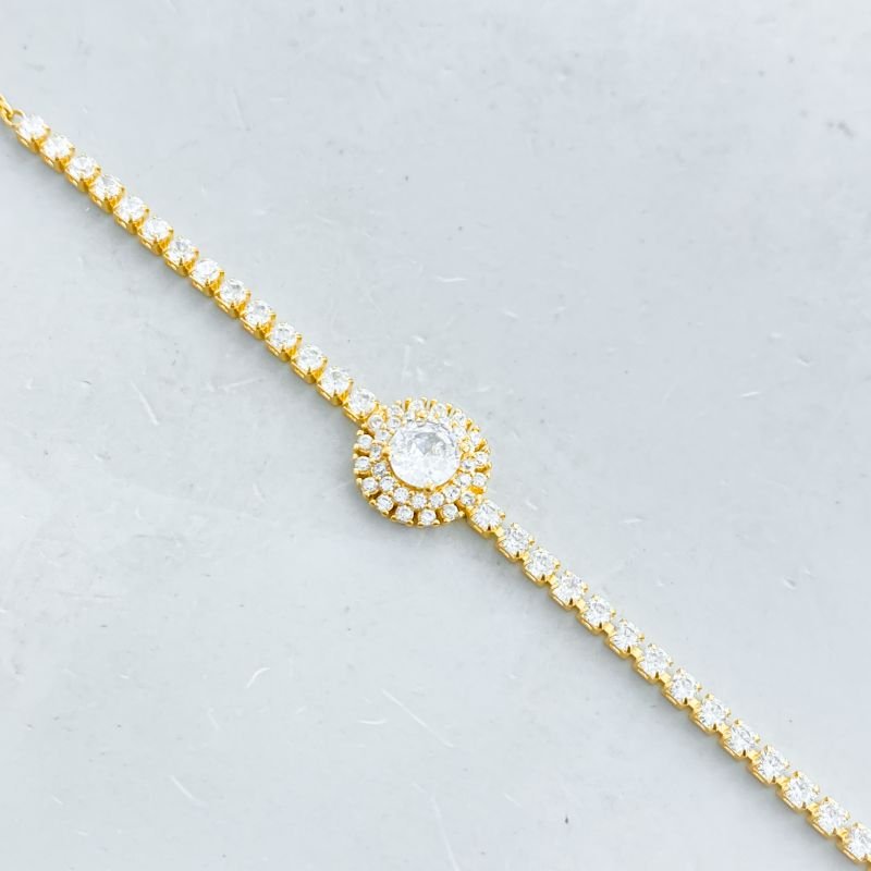 Pulseira Semijoia Riviera Redondo Zircônia